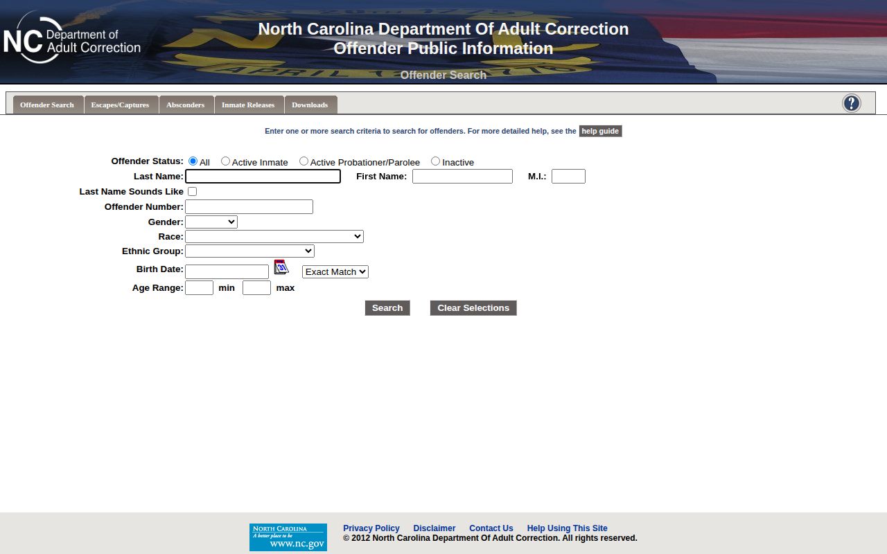 North Carolina Department of Adult Correction offender search for Stokes County readers